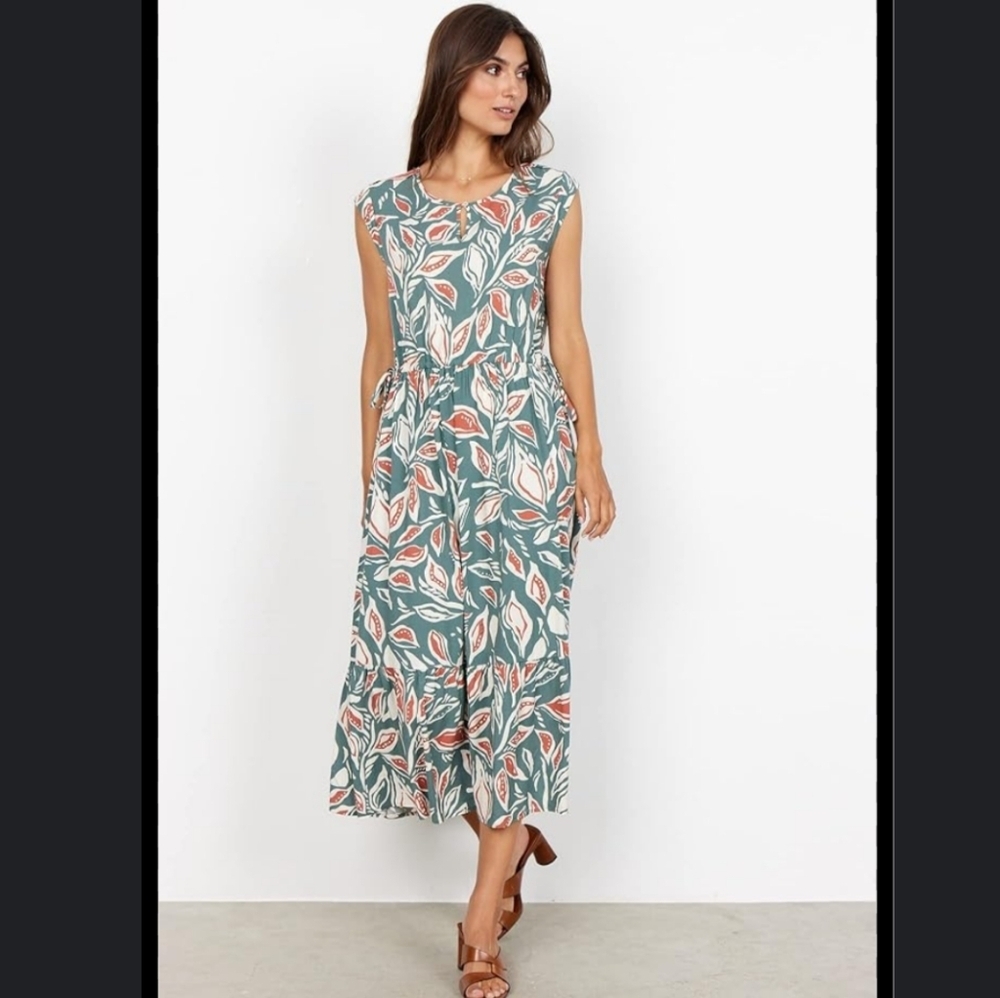 Floral Green Maxi Dress